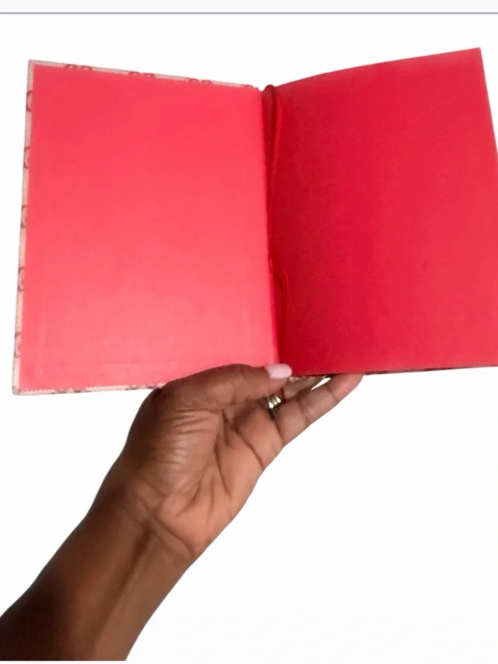 Gucci Beige & Red Monogram Notebook - Designer Coffee Table Accent